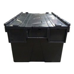 Mehrwegbehälter L600xB400xH400mm schwarz Wände u.BD geschl.