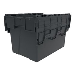 Mehrwegbehälter L600xB400xH400mm schwarz Wände u.BD geschl.