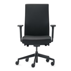 Bürodrehstuhl m.Synchrontechnik schwarz 410-520mm m.Armlehnen Trgf.110kg