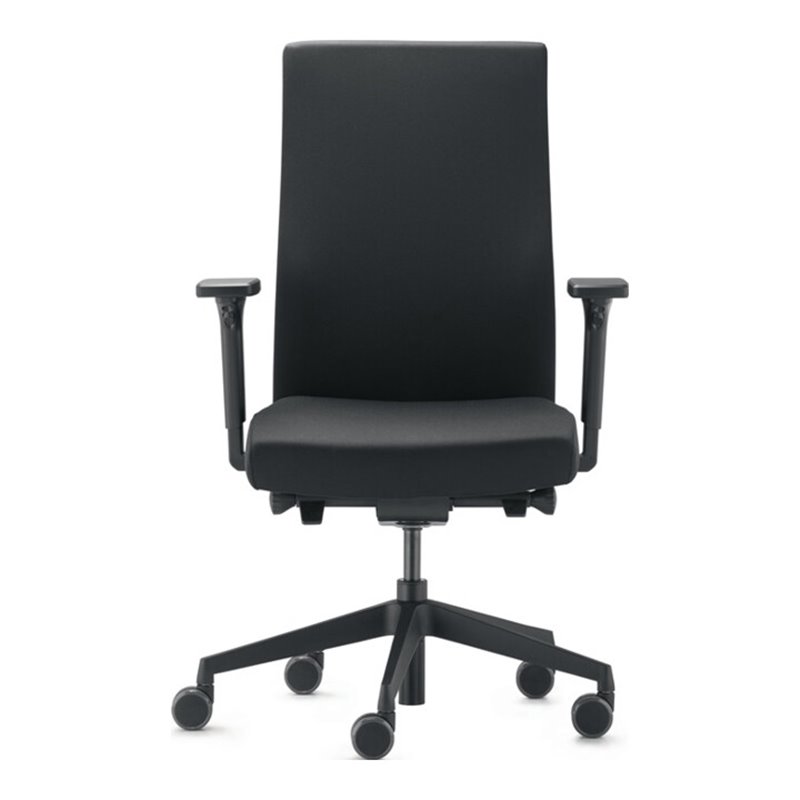Bürodrehstuhl m.Synchrontechnik schwarz 410-520mm m.Armlehnen Trgf.110kg