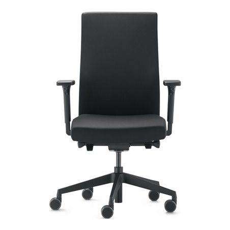 Bürodrehstuhl m.Synchrontechnik schwarz 410-520mm m.Armlehnen Trgf.110kg