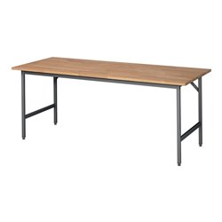 Arbeitstisch B2000xT800xH800-850mm Arbeitsplatte Buche Gestell anthr.-metallic