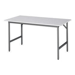 Arbeitstisch B1500xT800xH800-850mm Arbeitsplatte Melamin Gestell anthr.-metallic