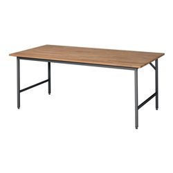 Arbeitstisch B2000xT1000xH800-850mm Arbeitsplatte Buche Gestell anthr.-metallic