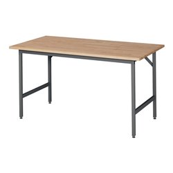 Arbeitstisch B1500xT800xH800-850mm Arbeitsplatte Buche Gestell anthr.-metallic