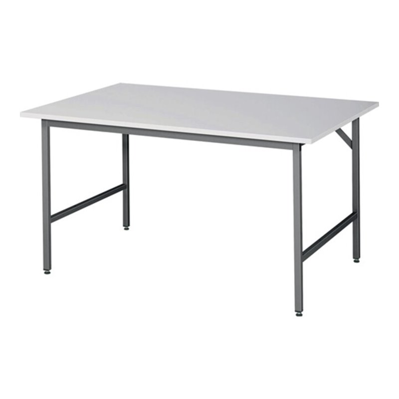 Arbeitstisch B1500xT1000xH800-850mm Arbeitsplatte Melamin Gestell anthr-metallic