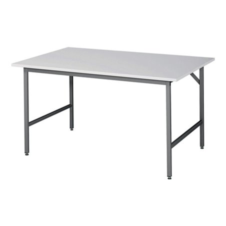Arbeitstisch B1500xT1000xH800-850mm Arbeitsplatte Melamin Gestell anthr-metallic