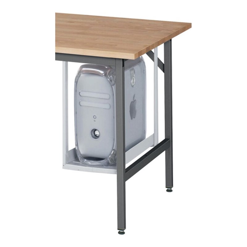 PC-Halter H500xB150-230mm lichtgrau Stahlbl.RAU