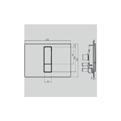 WC-Betätigungsplatte INEO BRIGHT Kunststoff weiß