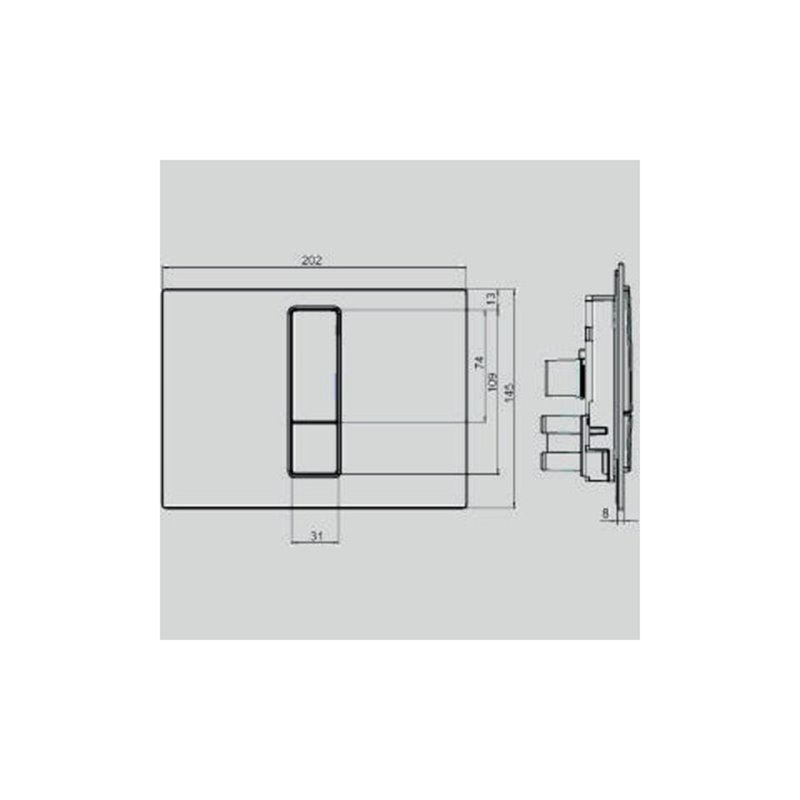 WC-Betätigungsplatte INEO BRIGHT Kunststoff weiß