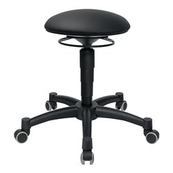 Drehhocker Body Balance m.Rl.Kunstlederpolster schwarz Sitz-H.420-550mm TOPSTAR