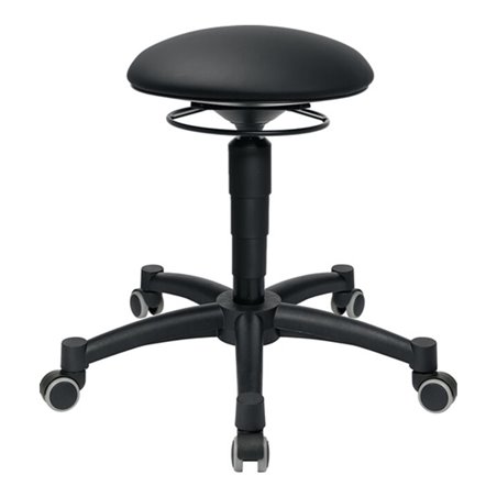 Drehhocker Body Balance m.Rl.Kunstlederpolster schwarz Sitz-H.420-550mm TOPSTAR