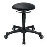 Drehhocker Body Balance m.Rl.Kunstlederpolster schwarz Sitz-H.420-550mm TOPSTAR