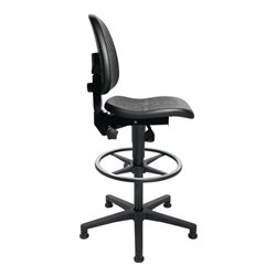 Arbeitsdrehstuhl TEC40 Counter Bodengleiter+Fußring PUR-Schaum schwarz 590-840mm