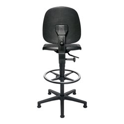 Arbeitsdrehstuhl TEC40 Counter Bodengleiter+Fußring PUR-Schaum schwarz 590-840mm