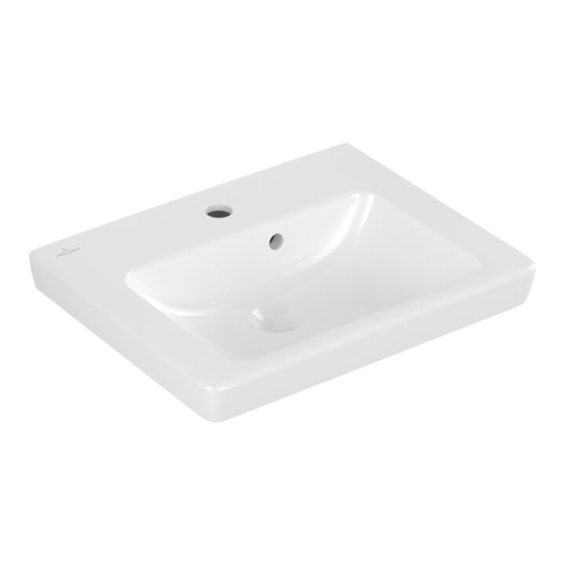 V&B Handwaschbecken Subway 2.0 50x40cm, we C+, mit Hahnloch, Überlauf