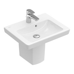 V&B Handwaschbecken Subway 2.0 50x40cm, we C+, mit Hahnloch, Überlauf