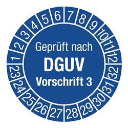Mehrjahresprüfplakette D.30mm Geprüft n.DGUV3 23-32 Folie