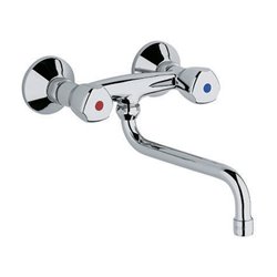 Kludi Spültisch-Wandarmatur STANDARD DN 15 Terralux Griff KS chr