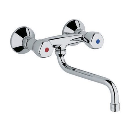 Kludi Spültisch-Wandarmatur STANDARD DN 15 Terralux Griff KS chr