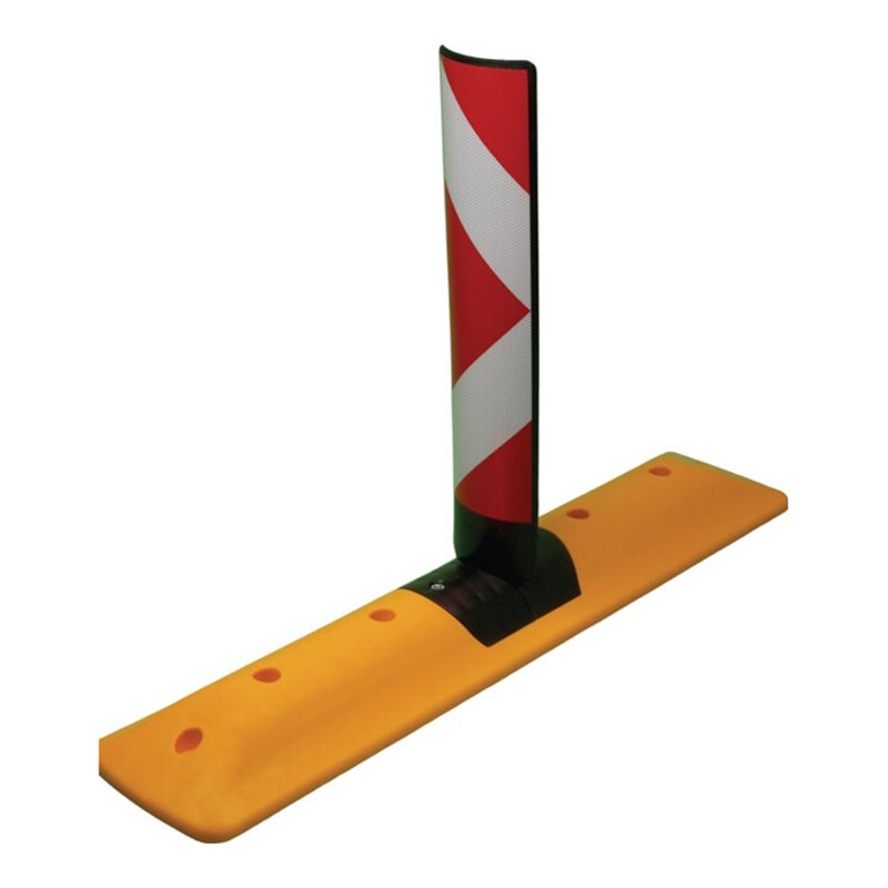 Leitschwelle L1000xB220xH650mm PPC gelb reflektierendes Sichtzeichen m.RA2 Folie