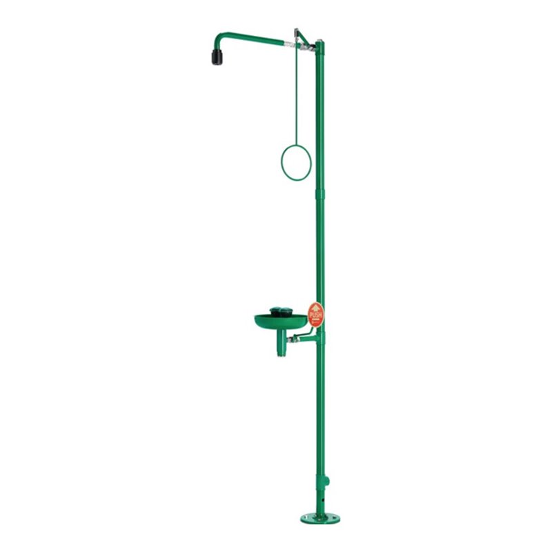 Notdusche ClassicLine m.Augendusche m.Auffangbecken Bodenmont.Anschl.3/4 IG Zoll