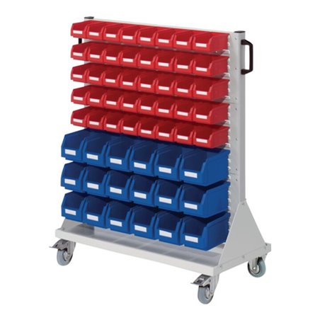 Rollwagen RasterMobil H1230xB1000xT500mm grau KastenxGr18xGr6, 40xGr7 RASTERPLAN