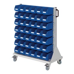 Rollwagen RasterMobil H1230xB1000xT500mm lichtgrau KastenxGr.42xGr.6 RASTERPLAN