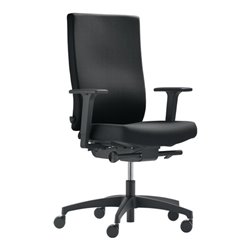 Bürodrehstuhl Synchrontechnik schwarz 400-520mm m.Armlehnen Trgf.110 kg DAUPHIN