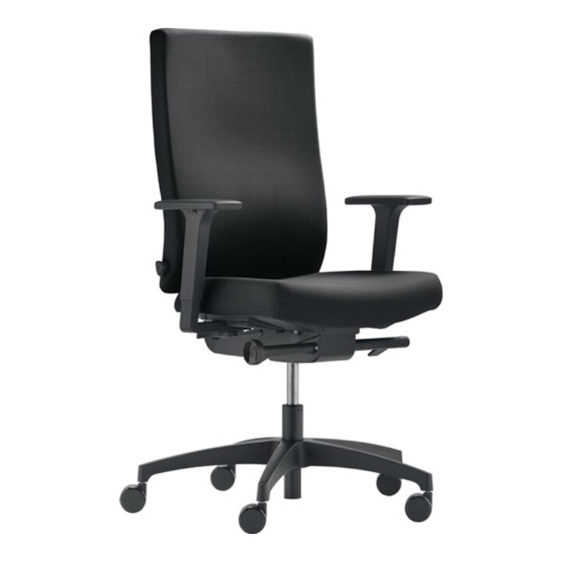 Bürodrehstuhl Synchrontechnik schwarz 400-520mm m.Armlehnen Trgf.110 kg DAUPHIN