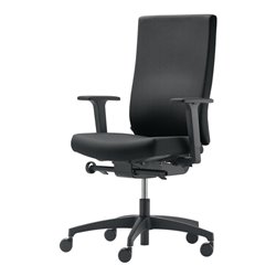 Bürodrehstuhl Synchrontechnik schwarz 400-520mm m.Armlehnen Trgf.110 kg DAUPHIN