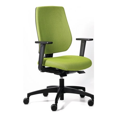 Bürodrehstuhl m.Synchrontechnik grün 390-510mm m.Armlehnen Trgf.110kg DAUPHIN