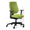 Bürodrehstuhl m.Synchrontechnik grün 390-510mm m.Armlehnen Trgf.110kg DAUPHIN