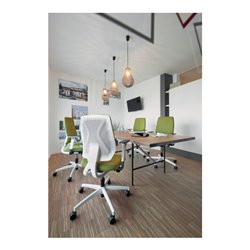 Bürodrehstuhl m.Synchrontechnik grün 390-510mm m.Armlehnen Trgf.110kg DAUPHIN