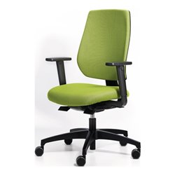 Bürodrehstuhl m.Synchrontechnik grün 390-510mm m.Armlehnen Trgf.110kg DAUPHIN