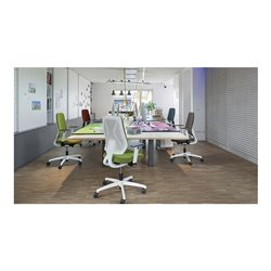 Bürodrehstuhl Synchrontechnik platingrau 390-510mm Armlehnen Trgf.110kg DAUPHIN