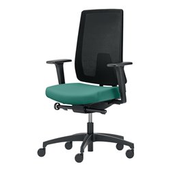 Bürodrehstuhl m.Synchrontechnik opalgrün 400-520mm m.Armlehnen Trgf.150kgDAUPHIN