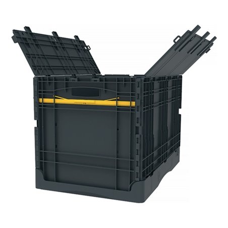 Klappbehälter L600xB400xH400mm Inh.80l dunkelgrau m.Deckel PP