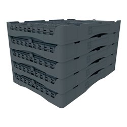 Klappbehälter L600xB400xH400mm Inh.80l dunkelgrau m.Deckel PP