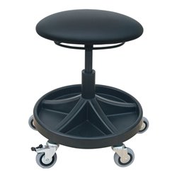 Drehhocker m.Rl.Kunstlederpolster schwarz Sitz-H.490-620mm LOTZ