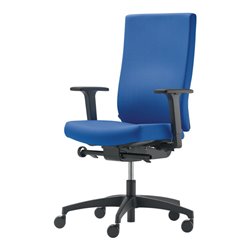 Bürodrehstuhl Synchrontechnik azurblau 400-520mm m.Armlehnen Trgf.110kg