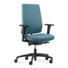 Bürodrehstuhl m.Synchrontechnik wasserblau 400-520mm m.Armlehnen Trgf.150kg
