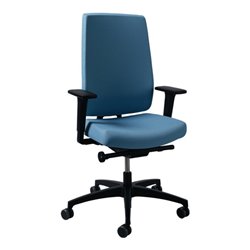 Bürodrehstuhl m.Synchrontechnik wasserblau 400-520mm m.Armlehnen Trgf.150kg
