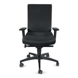 Bürodrehstuhl Synchrontechnik schwarz 400-520mm m.Armlehnen Trgf.110kg DAUPHIN