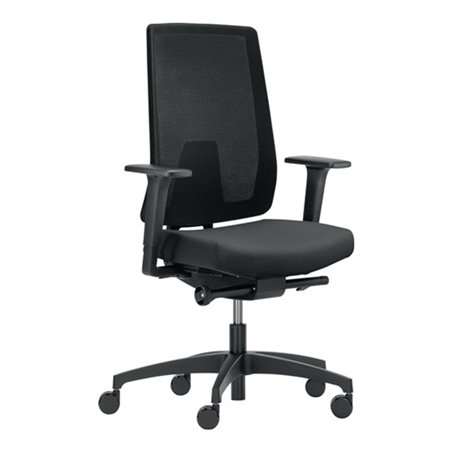 Bürodrehstuhl m.Synchrontechnik schwarz 400-520mm m.Armlehnen Trgf.150kg DAUPHIN