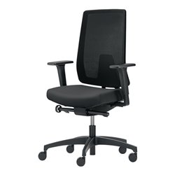 Bürodrehstuhl m.Synchrontechnik schwarz 400-520mm m.Armlehnen Trgf.150kg DAUPHIN