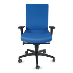 Bürodrehstuhl Synchrontechnik azurblau 400-520mm m.Armlehnen Trgf.110kg DAUPHIN