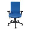 Bürodrehstuhl Synchrontechnik azurblau 400-520mm m.Armlehnen Trgf.110kg DAUPHIN