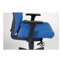 Bürodrehstuhl Synchrontechnik azurblau 400-520mm m.Armlehnen Trgf.110kg DAUPHIN