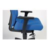 Bürodrehstuhl Synchrontechnik azurblau 400-520mm m.Armlehnen Trgf.110kg DAUPHIN